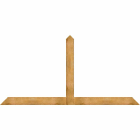 Ekena Millwork Portland Rough Sawn Timber Gable Bracket, Western Red Cedar, 108"W x 54"H x 4"D x 6"F, 12/12 Pitch GBW108X54X0406POR00RWR